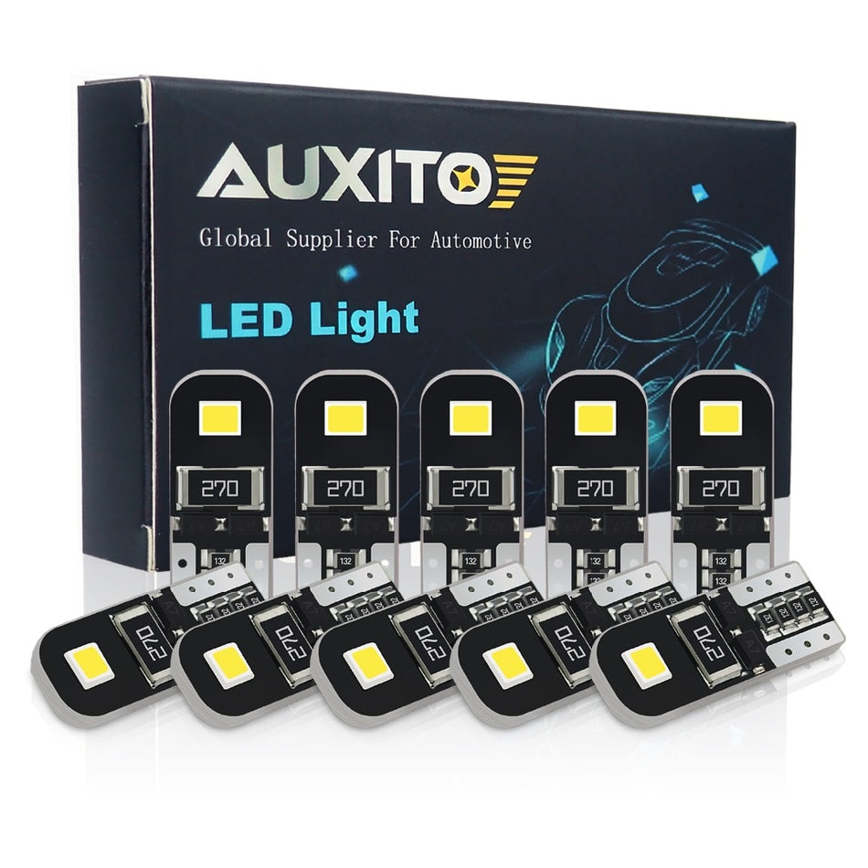 10Pcs W5W T10 LED Canbus Light Bulbs for Audi BMW VW Mercedes Car Interior Dome Light Trunk Lamp Auto Lights Error Free 12V