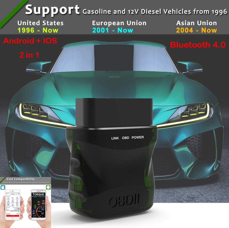 NEW!!Bluetooth 5.0 ELM327 V1.5 OBD Scanner for IOS/Android/PC elm 327 Code Reader Clear Error Diagnostic Tool Check Engine Light